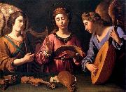 GRAMATICA, Antiveduto St Cecilia with Two Angels Spain oil painting artist